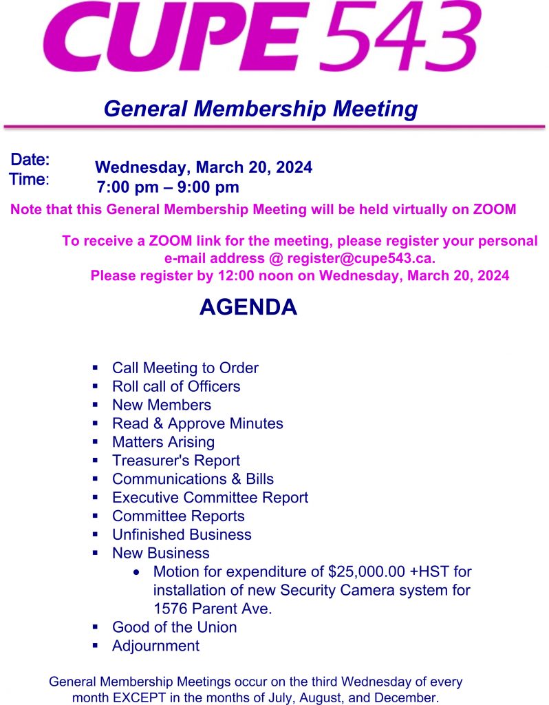 General Membership Meeting @ Zoom